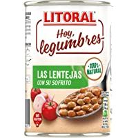 Los mejores  - LITORAL Hoy Legumbres Lentejas con su sofrito- Plato Preparado de Legumbres Lentejas Sin Gluten - 435 gr